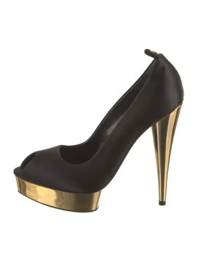 Pre-owned Tom Ford Satin Pumps In Black