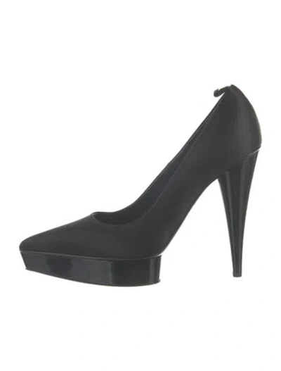 Pre-owned Tom Ford Satin Pumps In Black