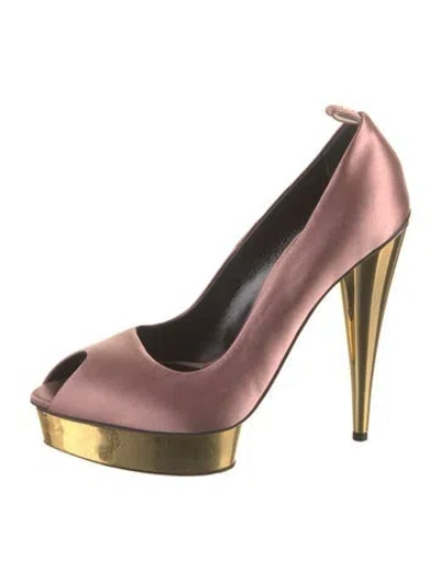 Pre-owned Tom Ford Satin Pumps In Neutral
