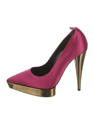 Pre-owned Tom Ford Satin Pumps In Pink