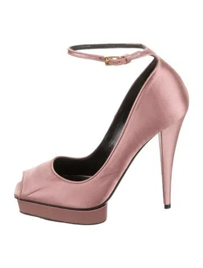 Pre-owned Tom Ford Satin Pumps In Pink