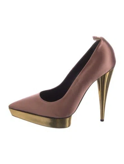 Pre-owned Tom Ford Satin Pumps In Pink