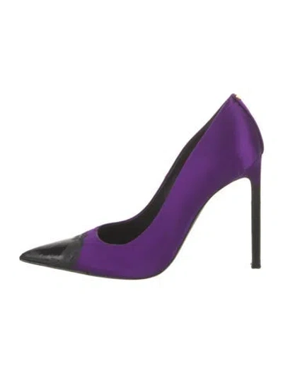 Pre-owned Tom Ford Satin Pumps In Purple
