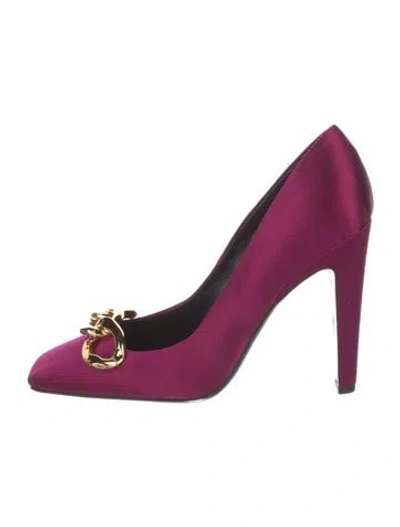 Pre-owned Tom Ford Satin Pumps In Purple