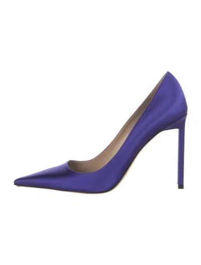 Pre-owned Tom Ford Satin Pumps In Purple