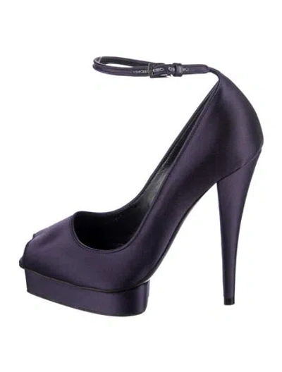 Pre-owned Tom Ford Satin Pumps In Purple