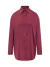 Tom Ford Satin Relaxed Shirt In Red