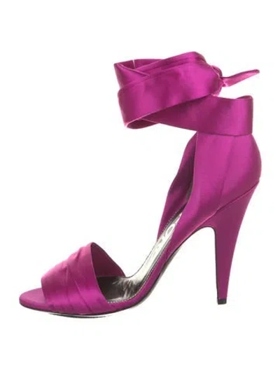 Pre-owned Tom Ford Satin Sandals In Pink
