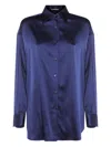 Tom Ford Collared Neck Satin Finish Long Sleeves