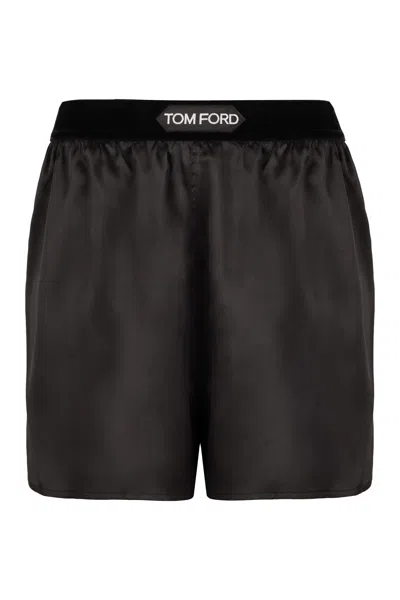 Tom Ford Woman Woven Shorts Trousers Clothing In Black