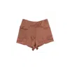 Tom Ford High-waisted Frayed-hem Shorts In Brown