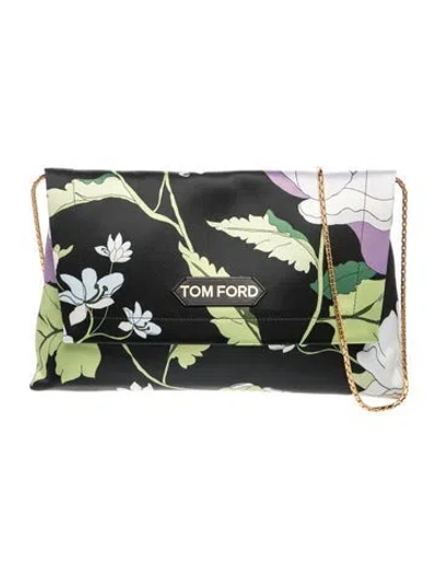 Pre-owned Tom Ford Satin Shoulder Bag In Black