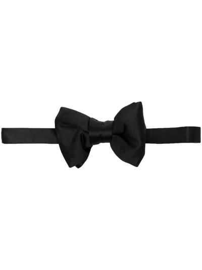 Tom Ford Satin Silk Bow Tie In Black