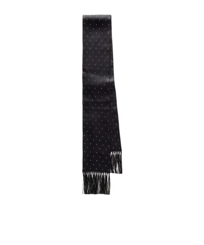 Tom Ford Satin Skinny Scarf In Blue