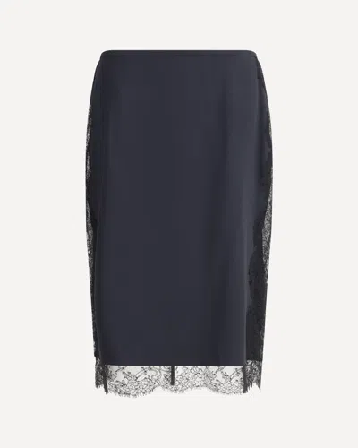 TOM FORD SATIN SKIRT WITH LACE DETAILS