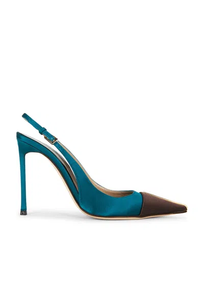 Tom Ford Satin Slingback Pump In Blue