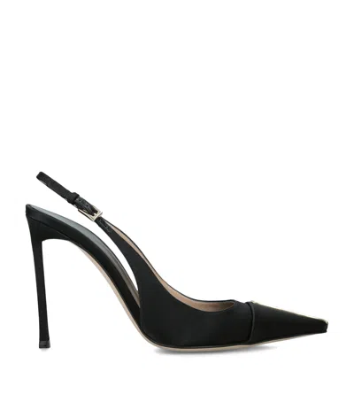 Tom Ford Satin Slingback Pumps 105 In Black