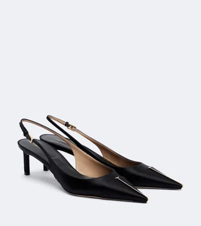 Tom Ford Satin Slingback Pumps In Black