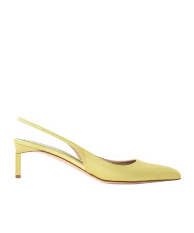 Tom Ford Satin Slingback Pumps In Yellow