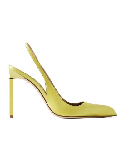 Tom Ford Satin Slingback Pumps In Yellow