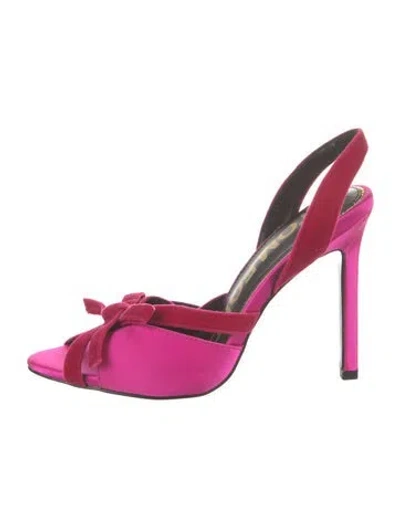 Pre-owned Tom Ford Satin Slingback Sandals In Pink