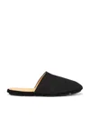 Tom Ford Flat Leather Slippers In Black