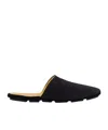 Tom Ford Flat Leather Slippers In Black