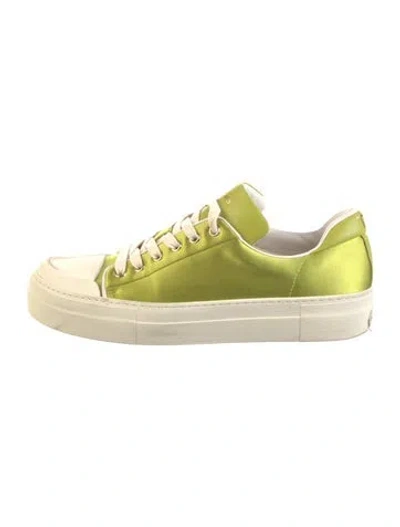Pre-owned Tom Ford Satin Sneakers In Green