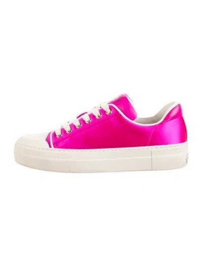 Pre-owned Tom Ford Satin Sneakers In Pink