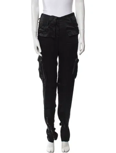 Pre-owned Tom Ford Satin Straight Leg Pants In Black