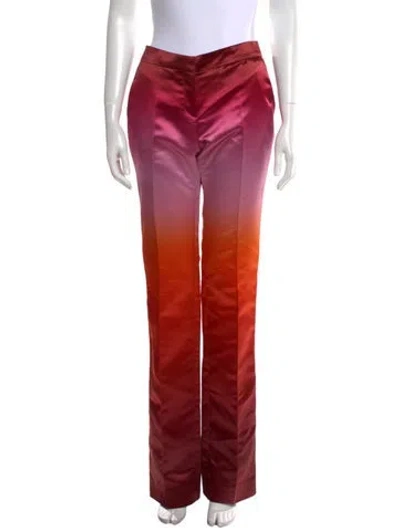 Pre-owned Tom Ford Satin Straight Leg Pants In Red