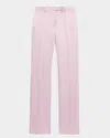 Tom Ford Satin Straight-leg Tailored Pants In Pink