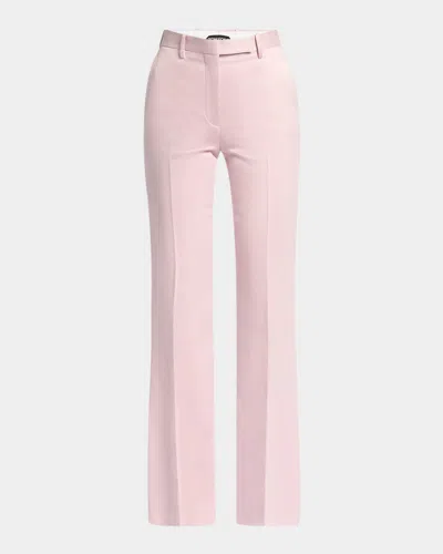 Tom Ford Satin Straight-leg Tailored Pants In Pink