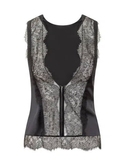 Tom Ford Satin Top In Black
