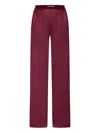 Tom Ford Fuchsia Pants With Elastic Waist With Logo Lettering In Silk Stretch Woman