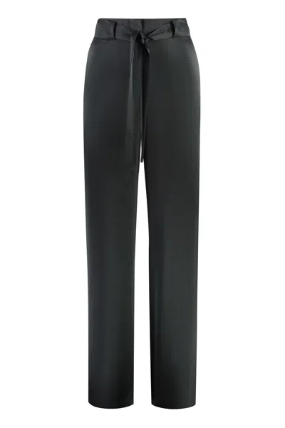 Tom Ford Satin Trousers In Black