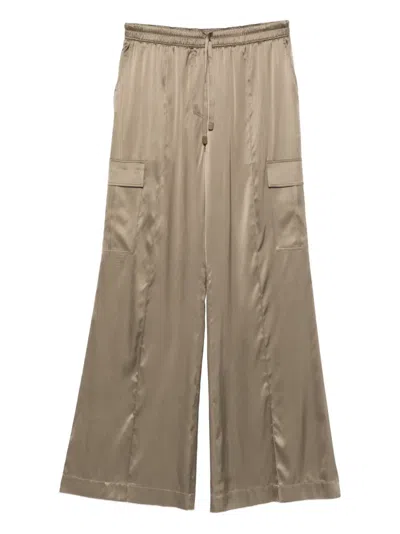 Tom Ford Satin Trousers In Brown