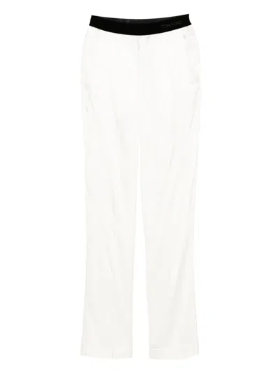 Tom Ford Satin Trousers In White