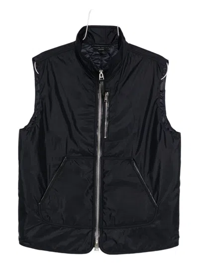 TOM FORD TOM FORD SATIN ZIPPED VEST