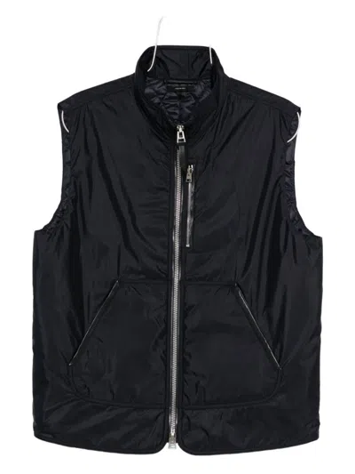 TOM FORD TOM FORD SATIN ZIPPED VEST