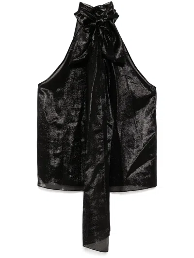 Tom Ford Scarf-detail Top In Black