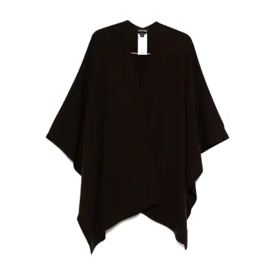 Tom Ford Cashmere Poncho Draped Design Mid-length In Black