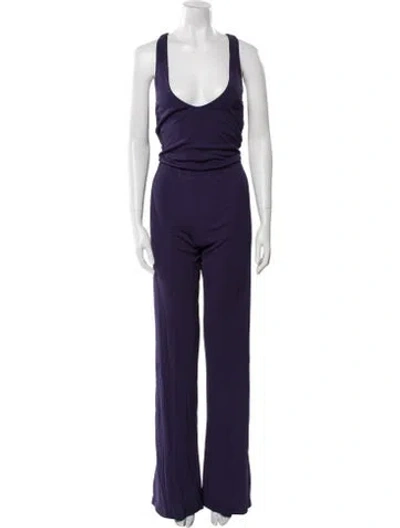 Pre-owned Tom Ford Scoop Neck Jumpsuit In Purple