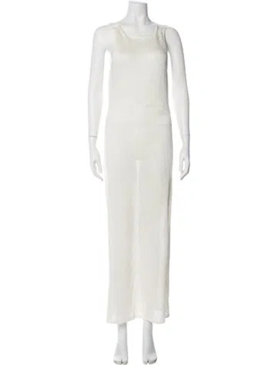 Pre-owned Tom Ford Scoop Neck Long Dress W/ Tags In Neutral