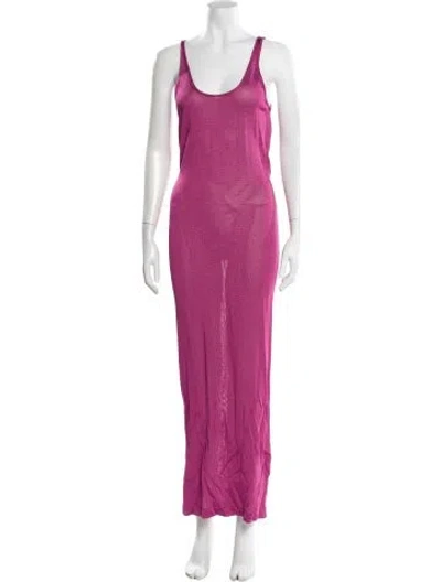 Pre-owned Tom Ford Scoop Neck Long Dress W/ Tags In Pink