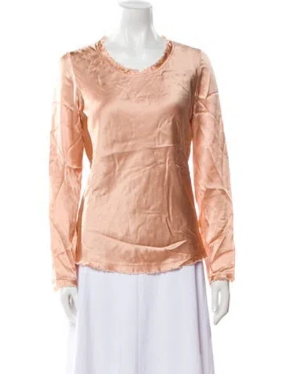 Pre-owned Tom Ford Scoop Neck Long Sleeve Blouse In Pink