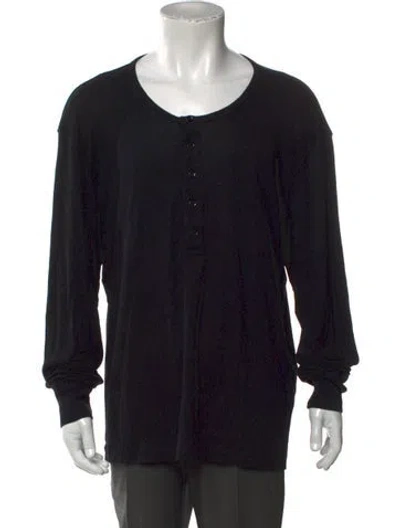Pre-owned Tom Ford Scoop Neck Long Sleeve Cardigan In Black