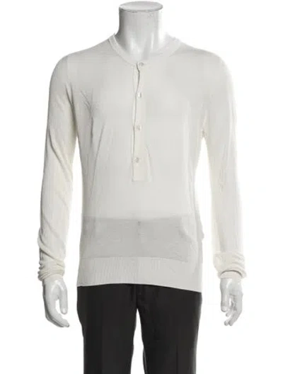 Pre-owned Tom Ford Scoop Neck Long Sleeve Cardigan In Neutral