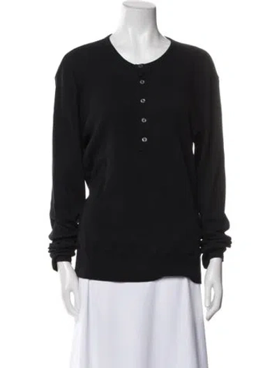 Pre-owned Tom Ford Scoop Neck Long Sleeve Sweatshirt In Black