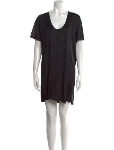 Pre-owned Tom Ford Scoop Neck Mini Dress In Black
